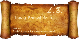 Lippay Barnabás névjegykártya